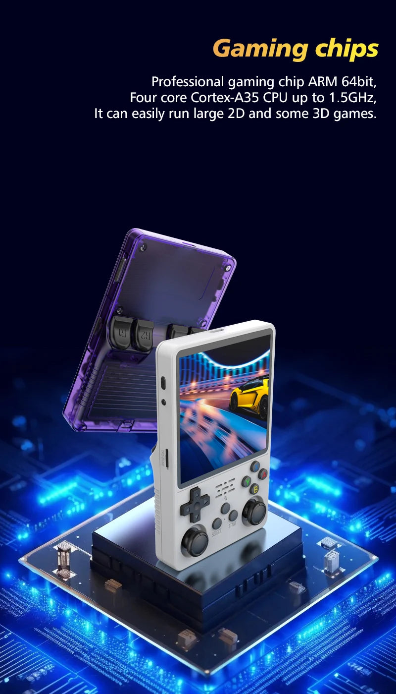 R36S Retro Portable Gaming Console 3.5-inch IPS display Built-in storage 20,000-game library Arkos Linux system Portable handhel