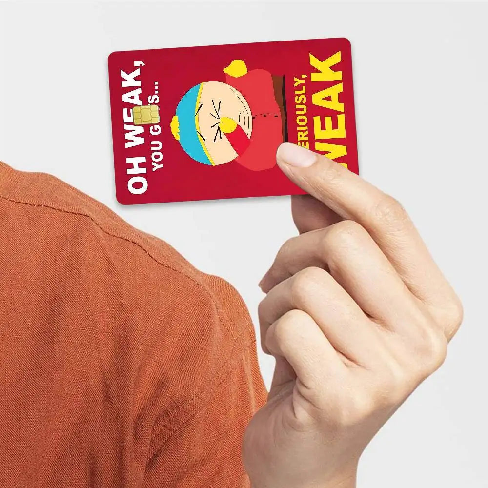 S-South Cartoon Park Credit Card Skin Stickers For VISA Bank Card Transportation Card Waterproof Sticker Anti-scratch Women