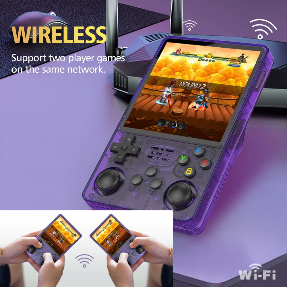 R36S Retro Portable Gaming Console 3.5-inch IPS display Built-in storage 20,000-game library Arkos Linux system Portable handhel