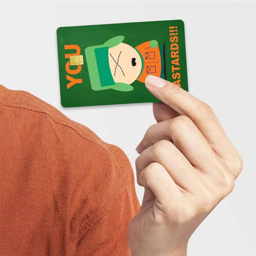 S-South Cartoon Park Credit Card Skin Stickers For VISA Bank Card Transportation Card Waterproof Sticker Anti-scratch Women