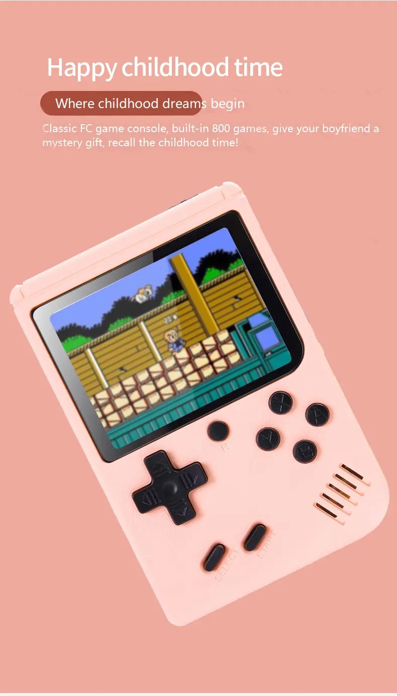 Retro Portable Mini Handheld Video Game Console 8 Bit 3.0 Inch Color LCD Kids Color Game Player Built in 500 Games