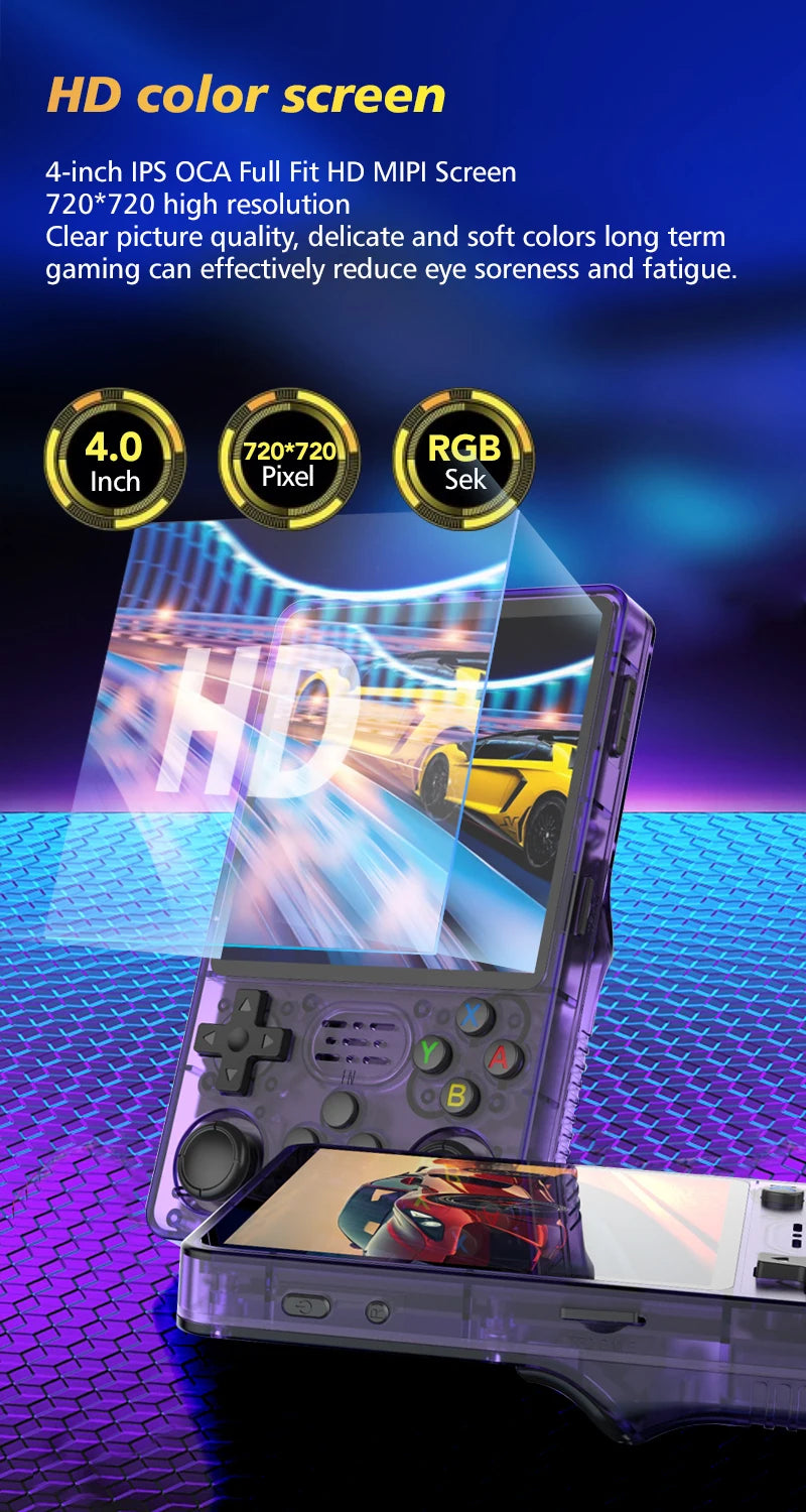 R36S Retro Portable Gaming Console 3.5-inch IPS display Built-in storage 20,000-game library Arkos Linux system Portable handhel