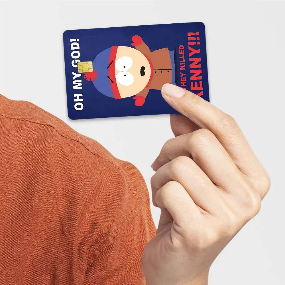 S-South Cartoon Park Credit Card Skin Stickers For VISA Bank Card Transportation Card Waterproof Sticker Anti-scratch Women