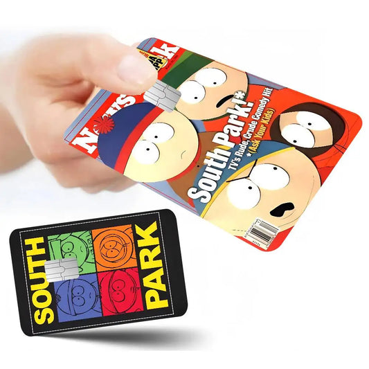 S-South Cartoon Park Credit Card Skin Stickers For VISA Bank Card Transportation Card Waterproof Sticker Anti-scratch Women