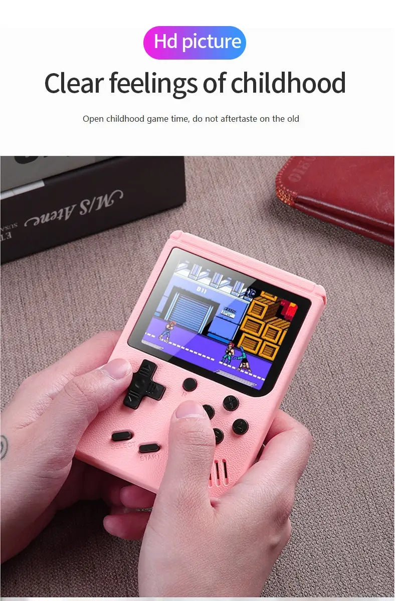 Retro Portable Mini Handheld Video Game Console 8 Bit 3.0 Inch Color LCD Kids Color Game Player Built in 500 Games